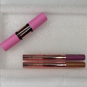 Revolution Lipstick Blush and Highlighter Bundle